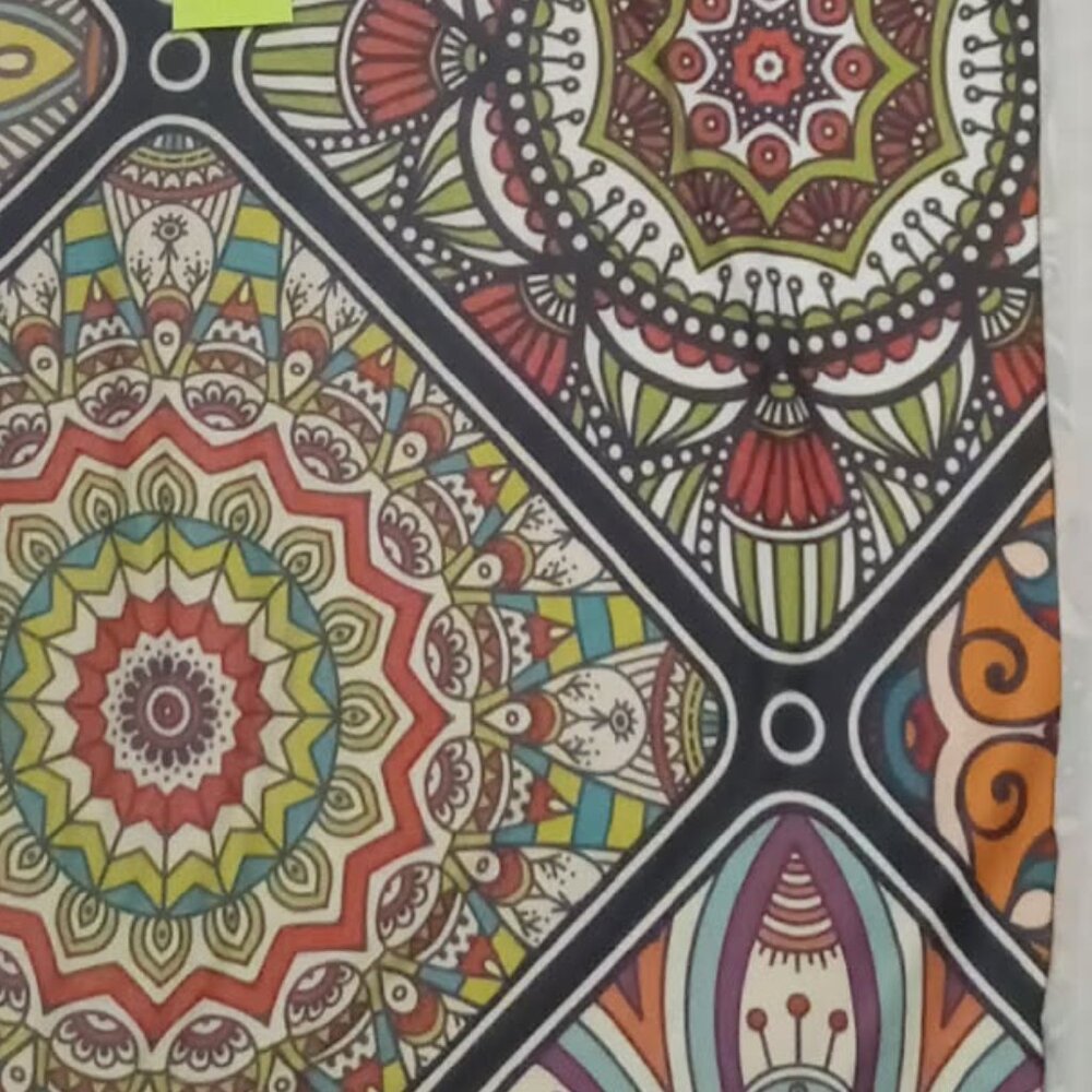 C) Mandala design fabric - polyester/spandex (end of roll, last lenghts)